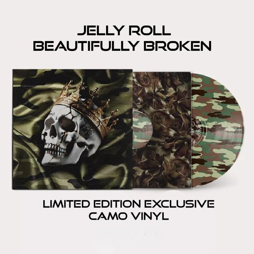 Jelly Roll Beautifully Broken LP ~ Exclusive Colored Vinyl (Camo) ~ New/Sealed!